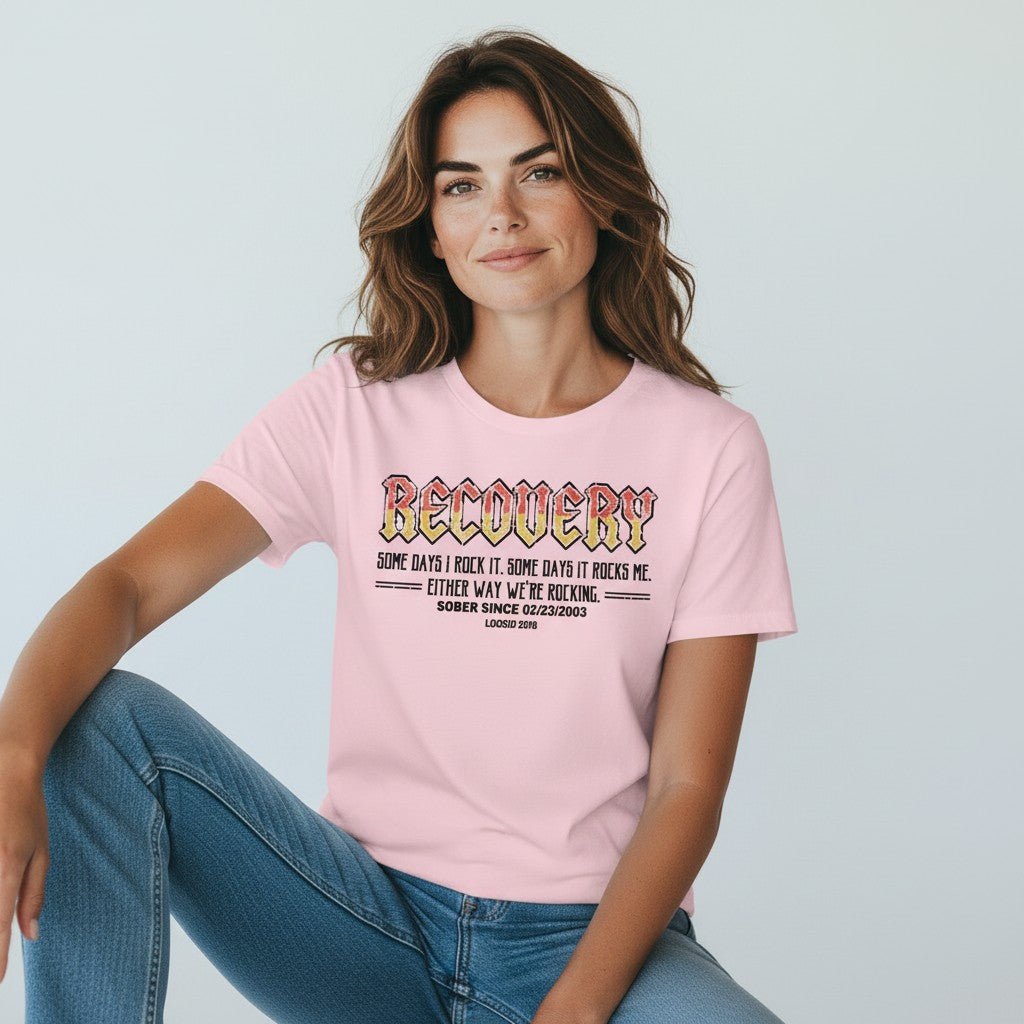 personalized sobriety Sober T Shirt display