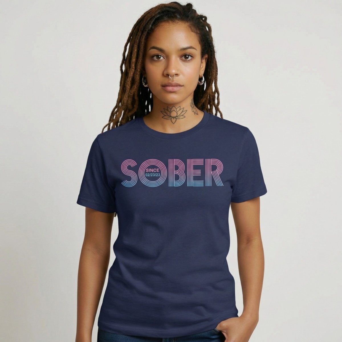 Retro Sober Since Sober T Shirt product photo (view 10)