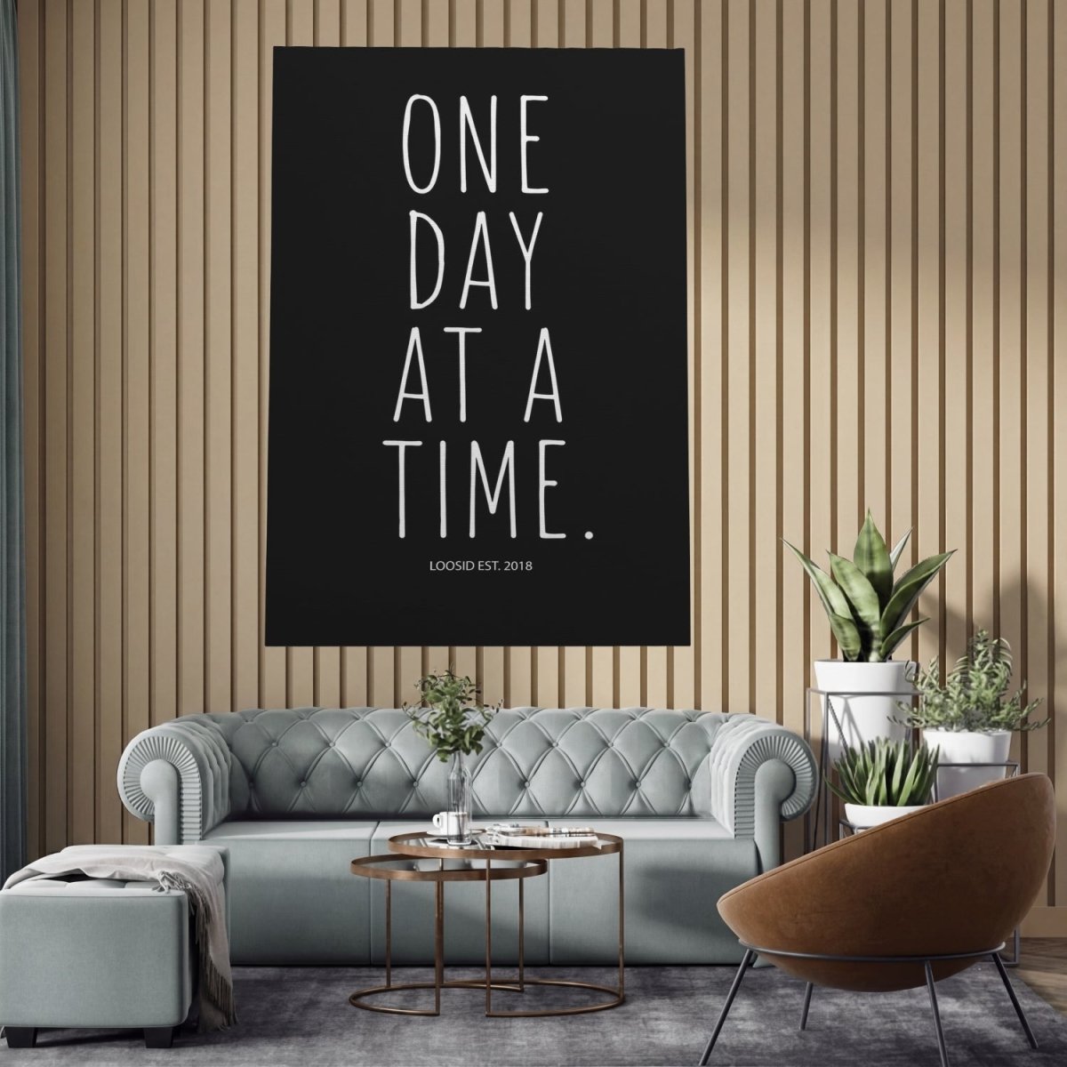 Sobriety Art | One Day At A Time Canvas Wall Art
