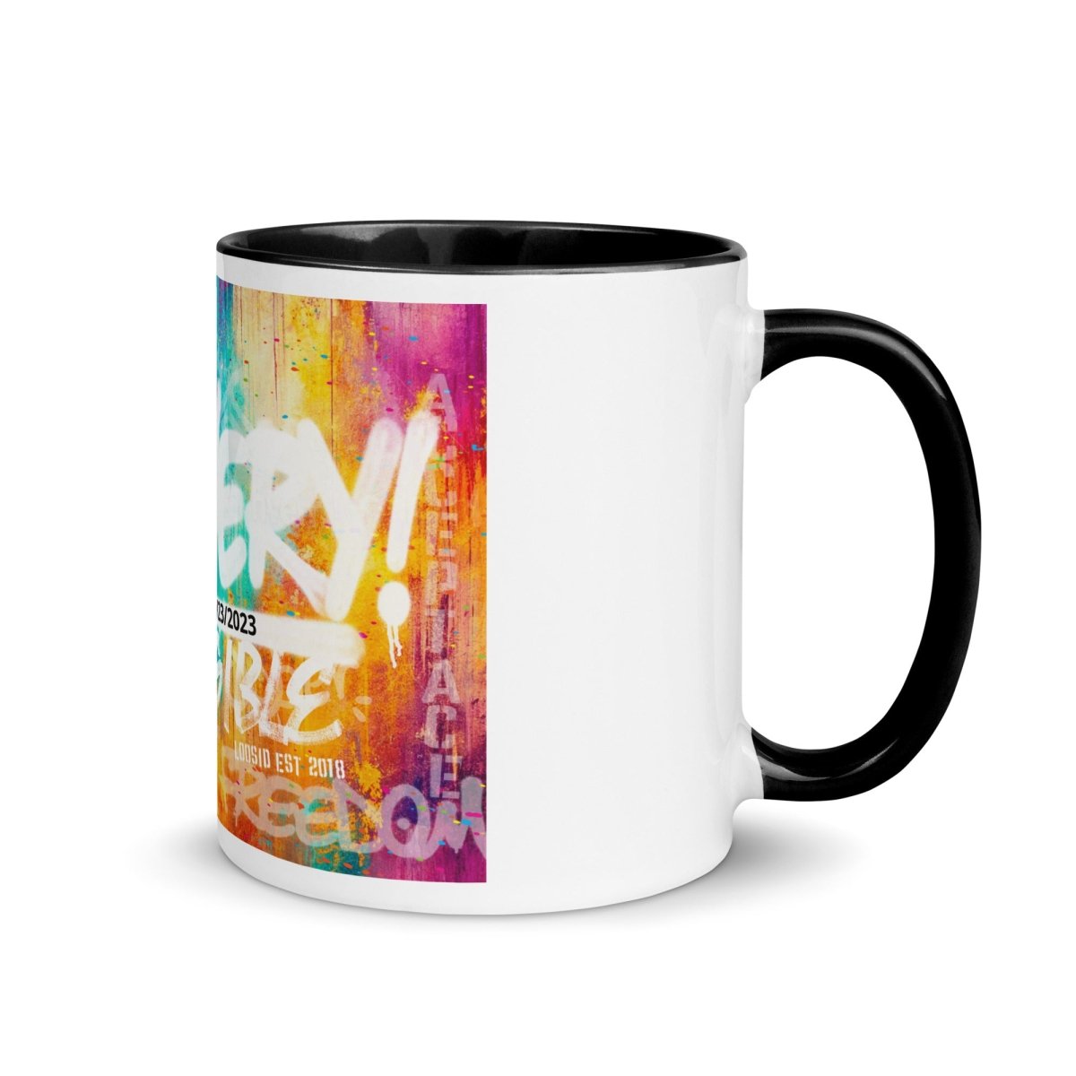 Recovery Is Possible Mug with Sober Date Sober Coffee Mug graphic detail (view 4)