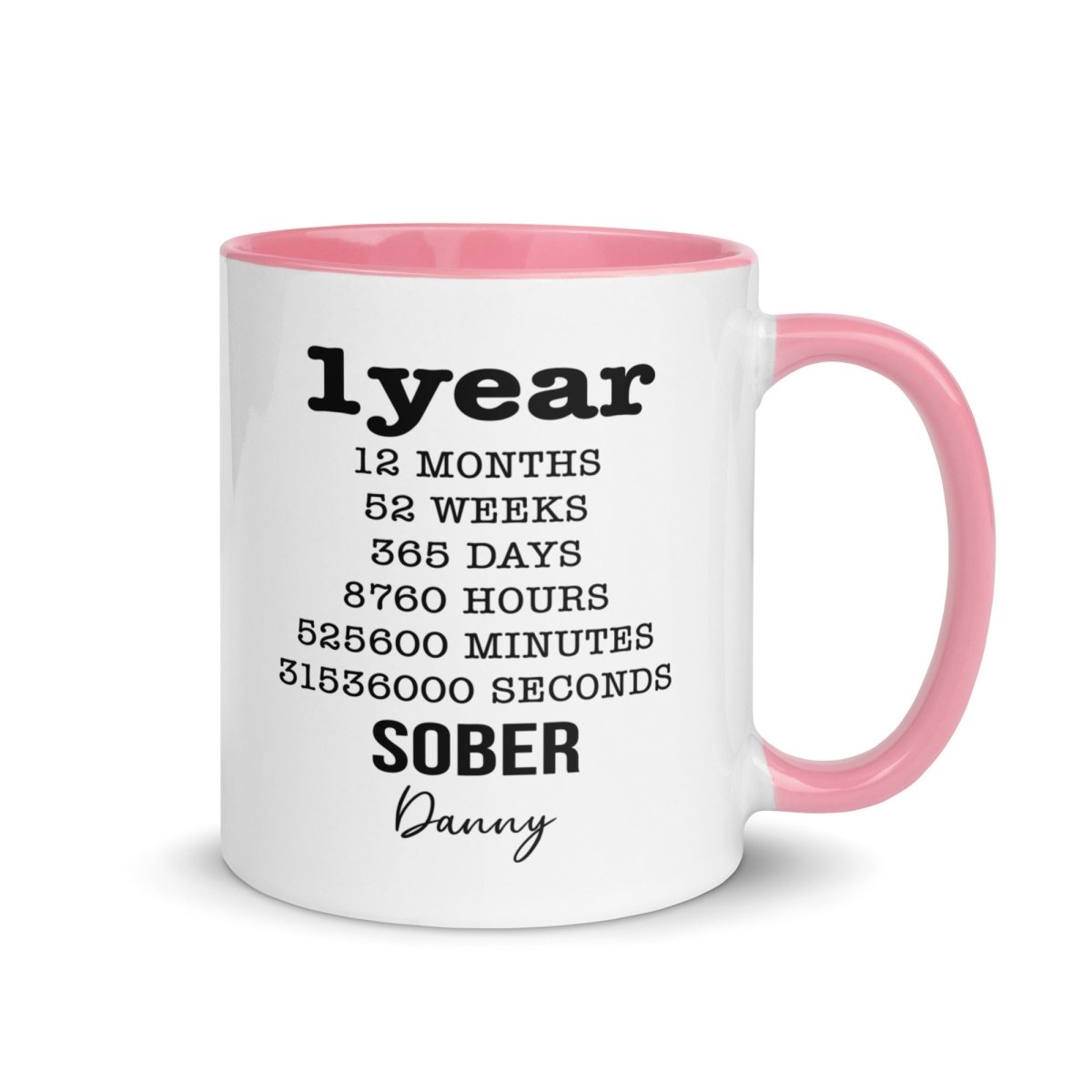 Soberversary Year Mug with Color Inside Sober Coffee Mug packaging detail (view 8)