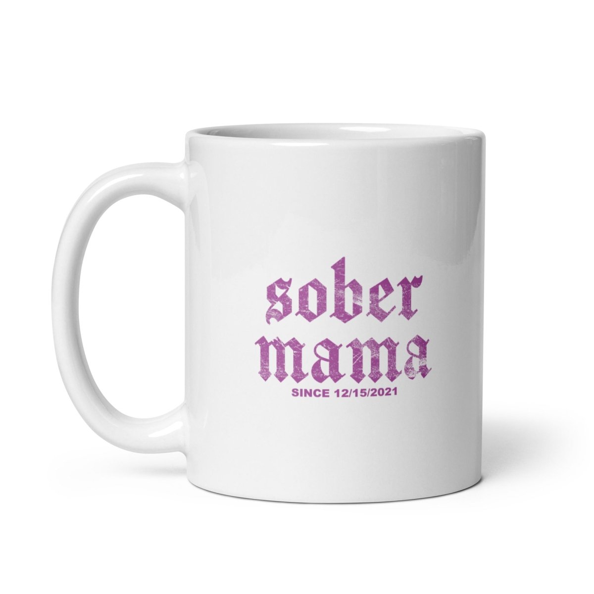 Sober Mama Sober Coffee Mug flat lay styled image (view 3)