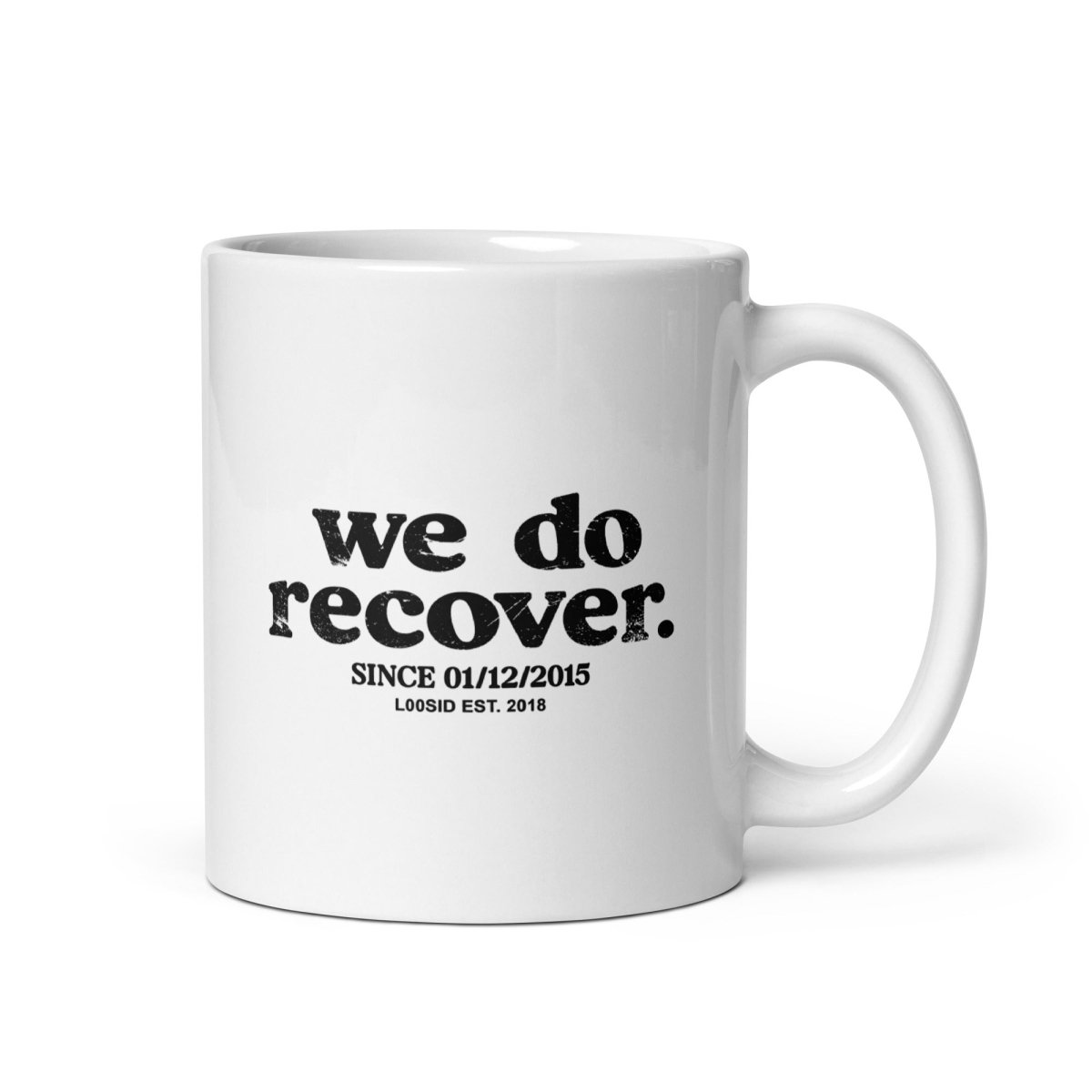 We Do Recover glossy Sober Sober Coffee Mug close-up view (view 2)