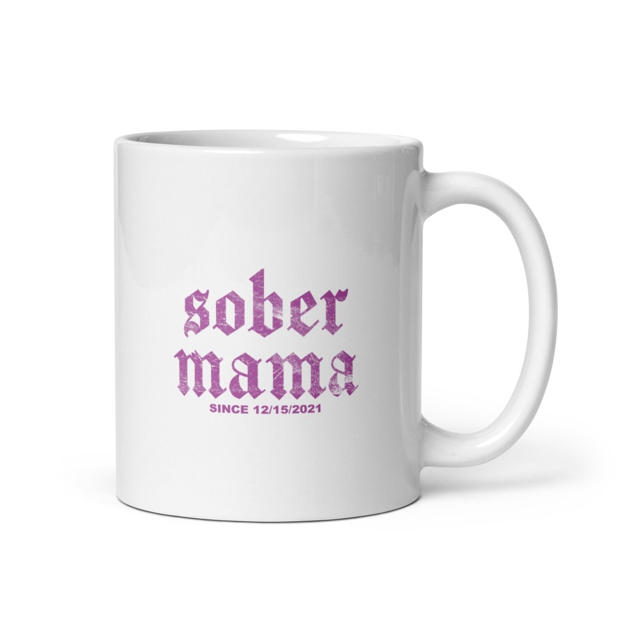 Sober Mama Sober Coffee Mug close-up view (view 2)