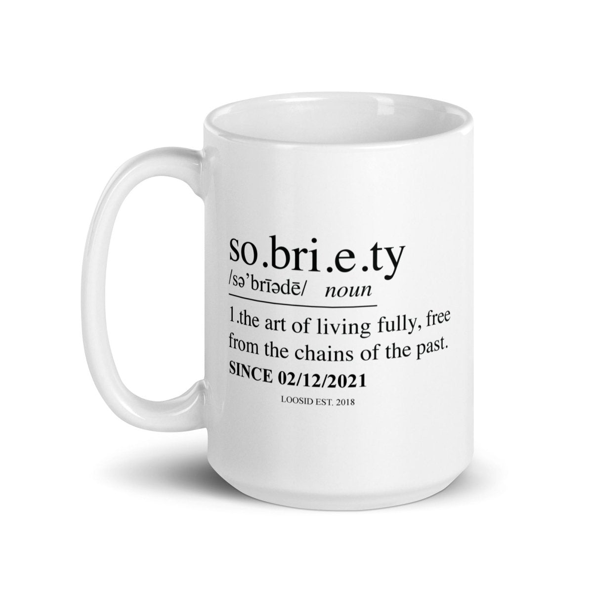 Sobriety Definition Sober Coffee Mug lifestyle view (view 5)