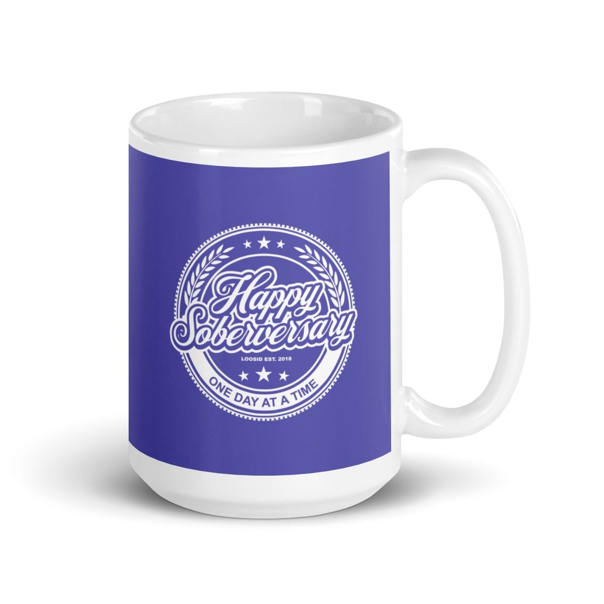 Purple Happy Soberversary Mug