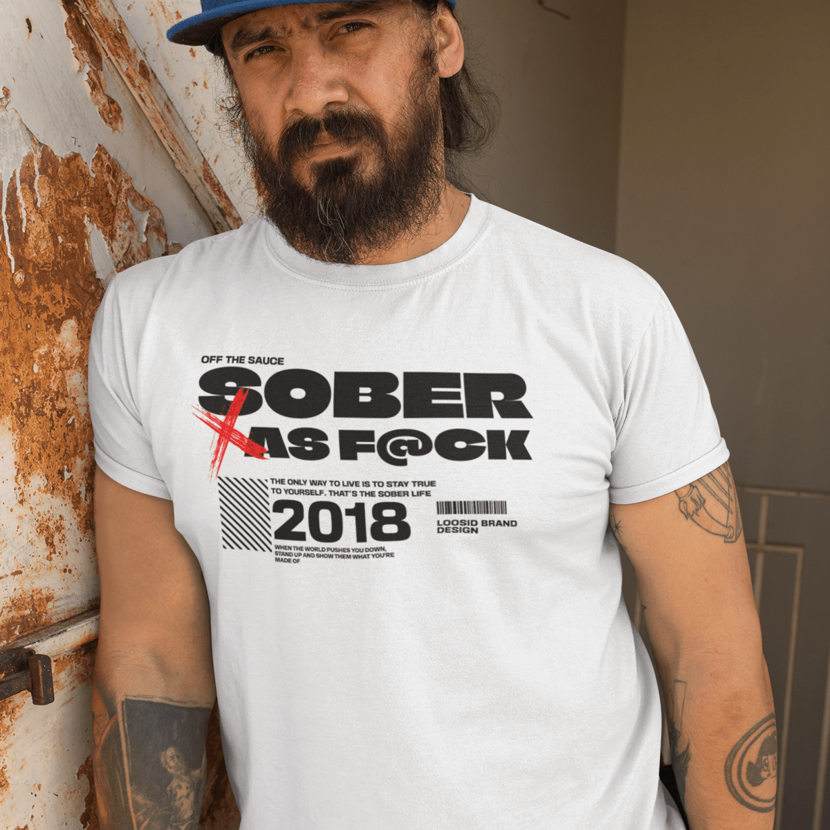 Sober As F*ck Men's T-shirt