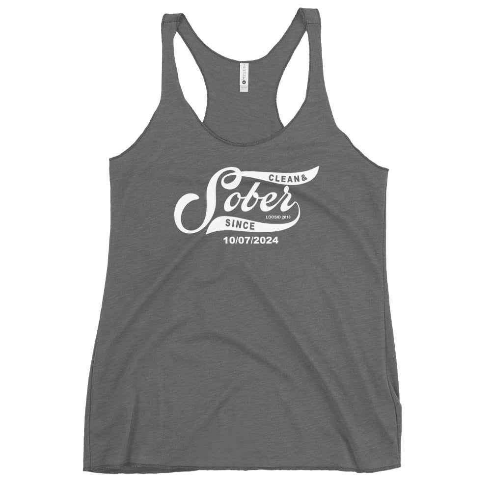 Sober Since Sober Tank Top back view (view 17)