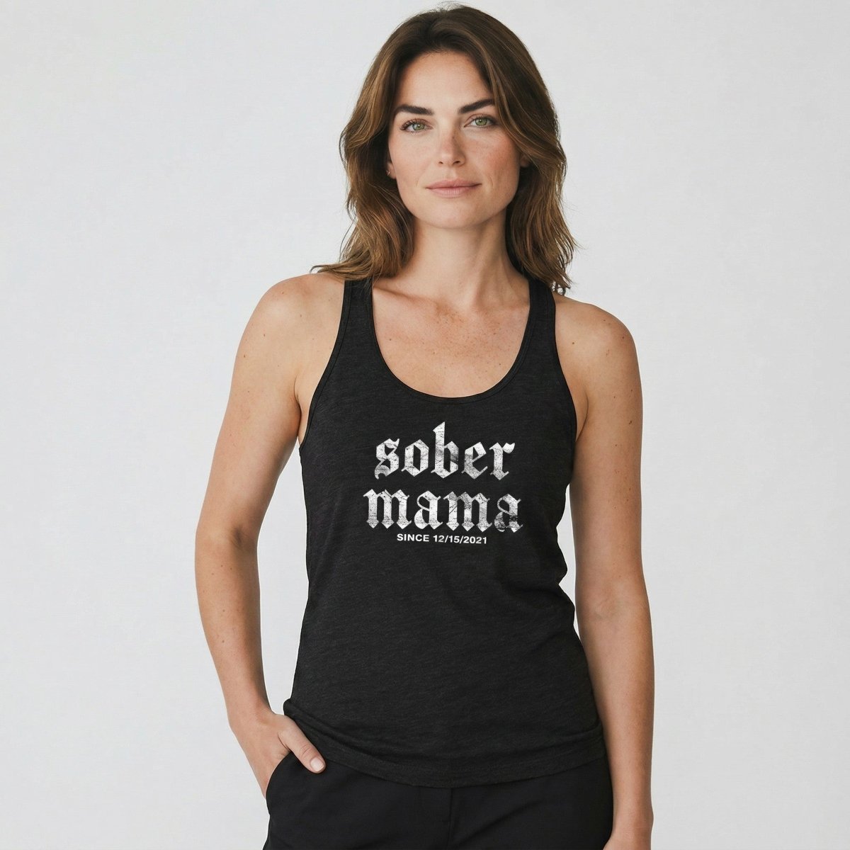 Sober Mama Sober Tank Top back view (view 7)