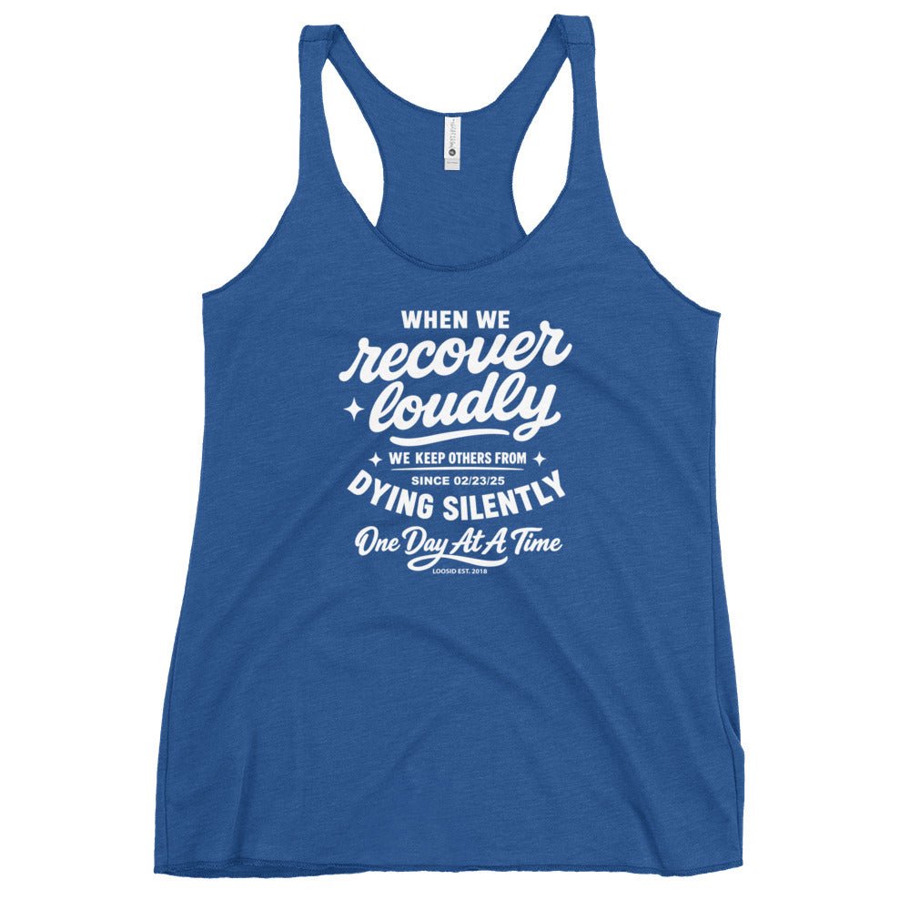 When We Recover Loudly Sober Tank Top graphic detail (view 14)