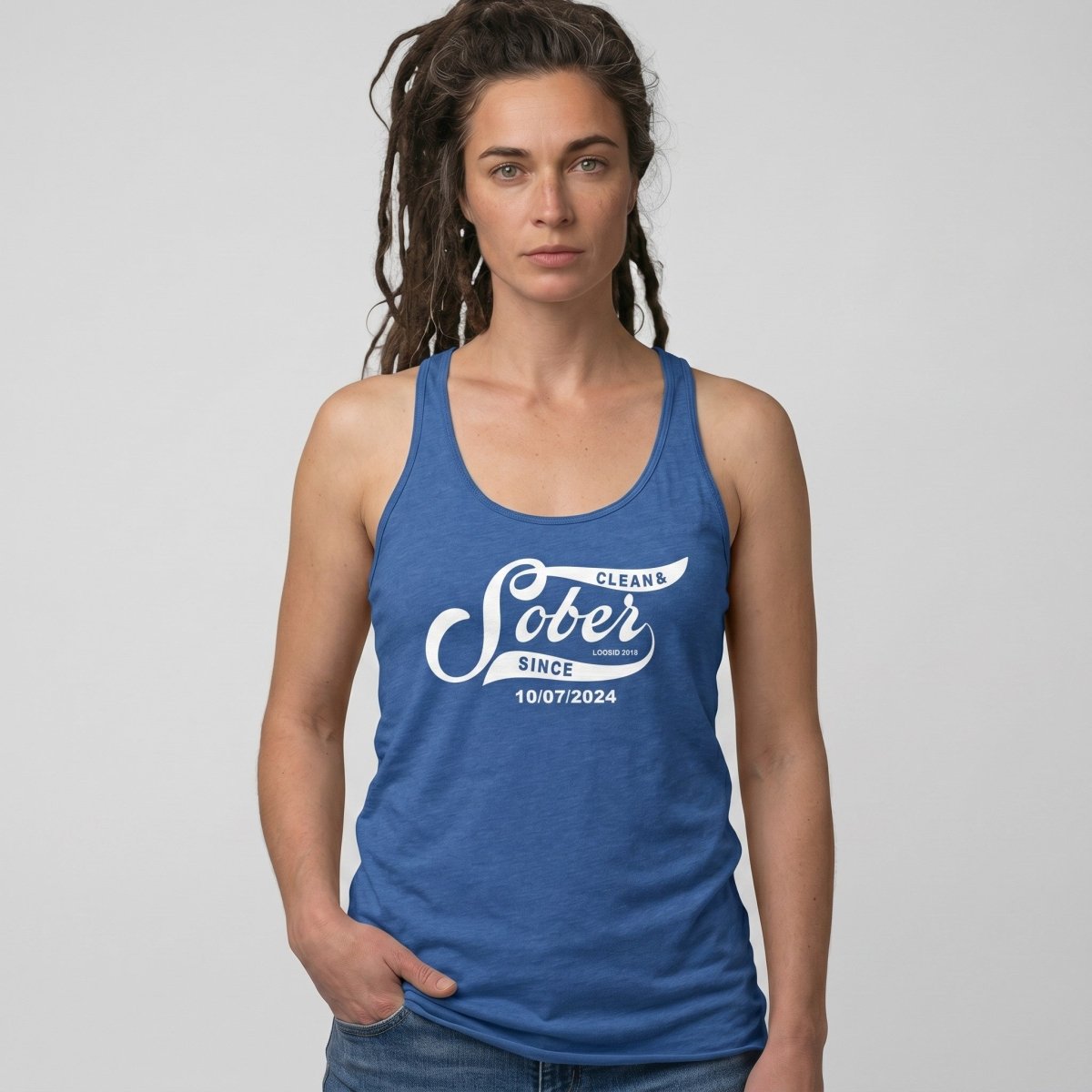 Sober Since Sober Tank Top side view (view 16)