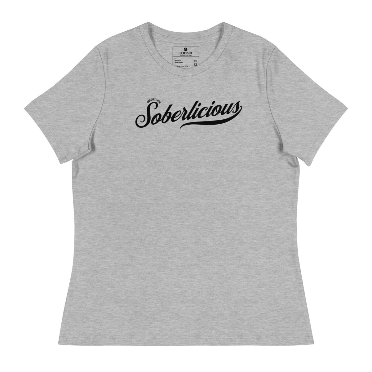 Soberlicious Sober T Shirt flat lay styled image (view 3)