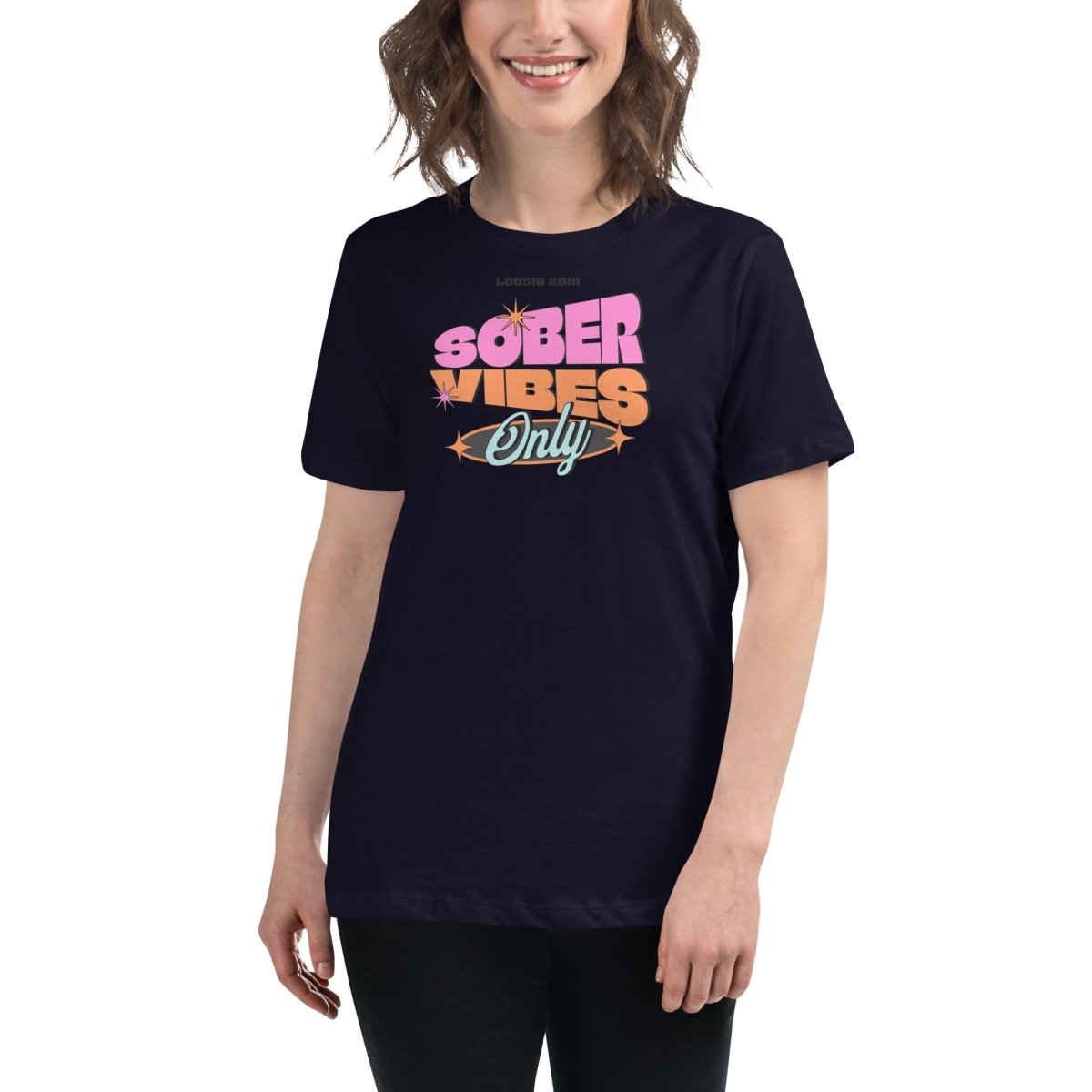 Sober Vibes Relaxed Sober Sober T Shirt graphic detail (view 4)