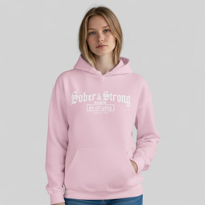 Recovery Hoodie | Women’s Old School Sober Hoodie with Custom Date