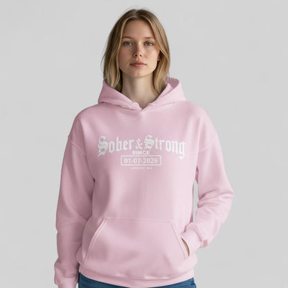 Recovery Hoodie | Women’s Old School Sober Hoodie with Custom Date
