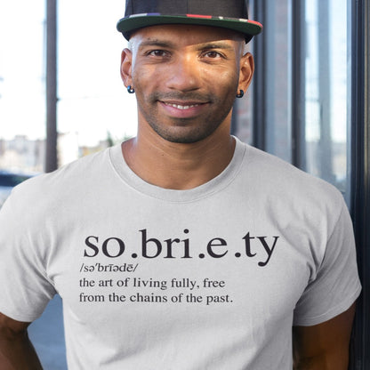 Minimalist Sober T Shirt for men in recovery