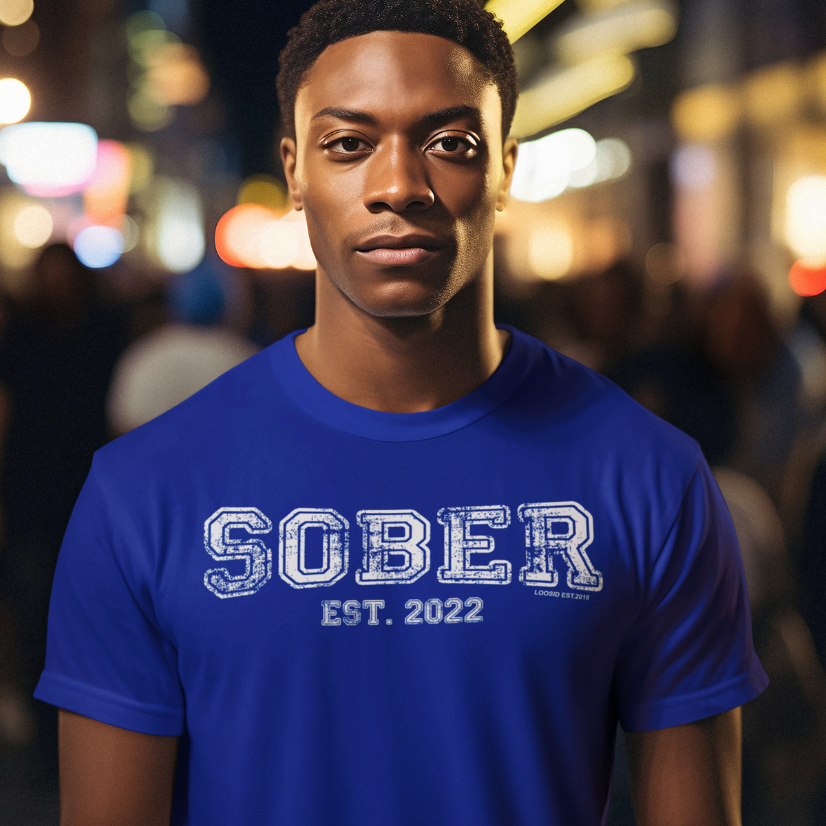 Men's Sober Est. Tee w/ Personalized Sobriety Year