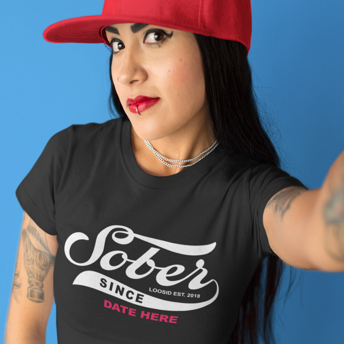 Loosid Personalized Womens Team Sober Date Tee