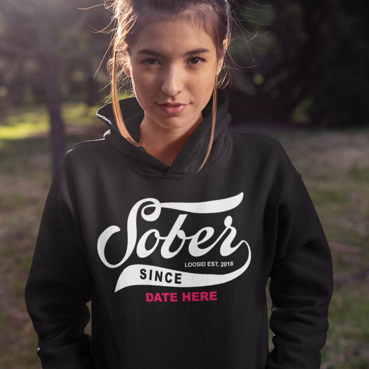 Loosid Personalized Women Team Sober Date Hoodie