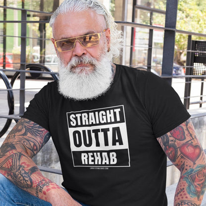 Loosid Straight Outta Rehab Sober T Shirt featuring the design