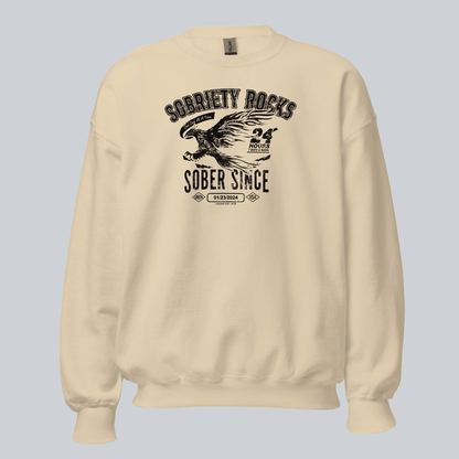 Sobriety Rocks | Women's Sober Since Sweatshirt with Custom Sobriety Date