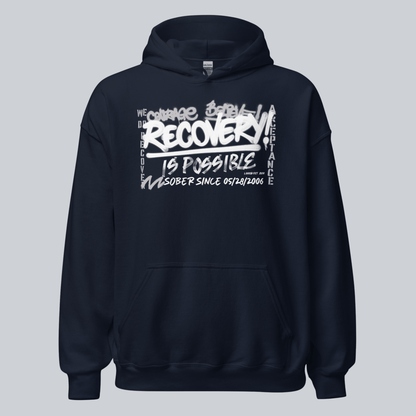 Recovery Hoodie | Men’s Recovery Is Possible Hoodie with Date