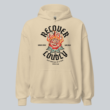 Recovery Hoodie | Recover Loudly Custom Sobriety Date Hoodie