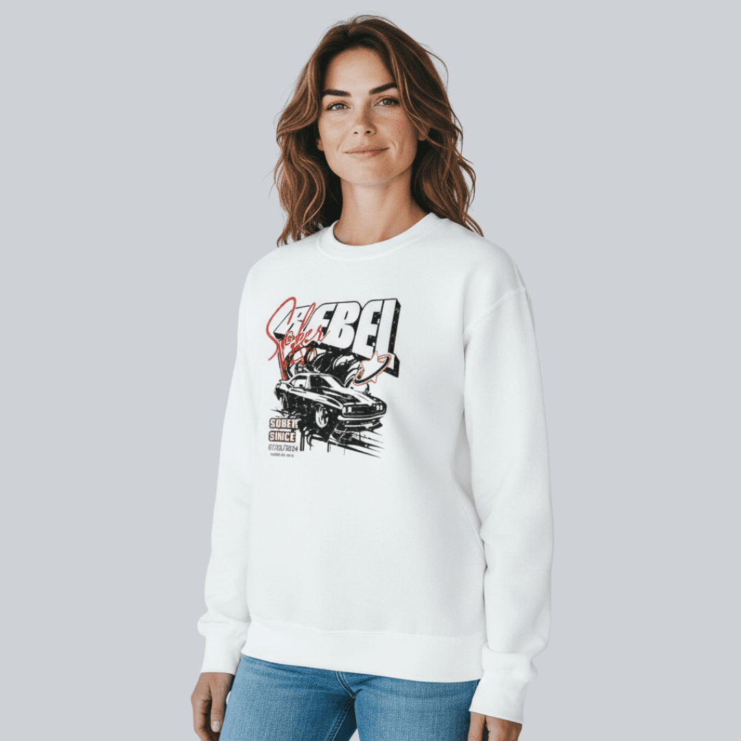 Sober Rebel Sobriety Sweatshirt | Custom Recovery Date
