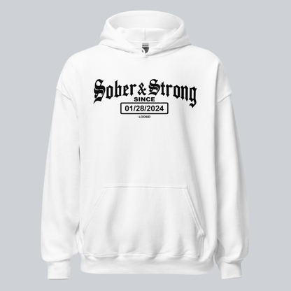 Recovery Hoodie | Women’s Old School Sober Hoodie with Custom Date