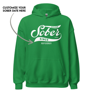 Personalized recovery hoodie to honor sobriety


