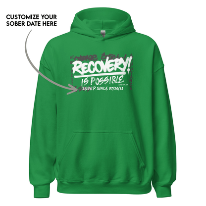 Inspirational recovery hoodie for sober lifestyle