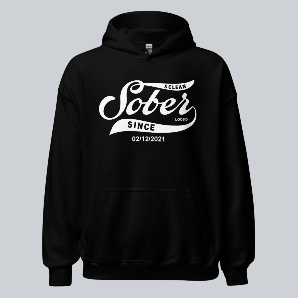 Recovery Hoodie | Women's Sober Since Hoodie with Custom Sober Date