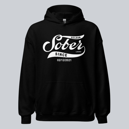 Recovery Hoodie | Women's Sober Since Hoodie with Custom Sober Date