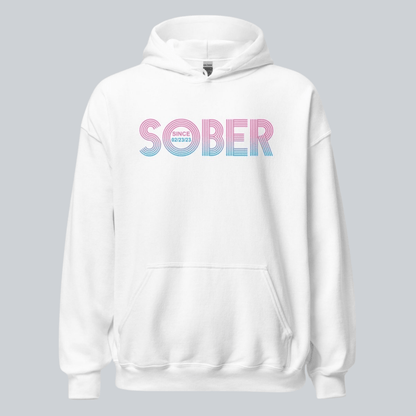 Recovery Hoodie | Retro Sobriety Date Hoodie with Personalized Date