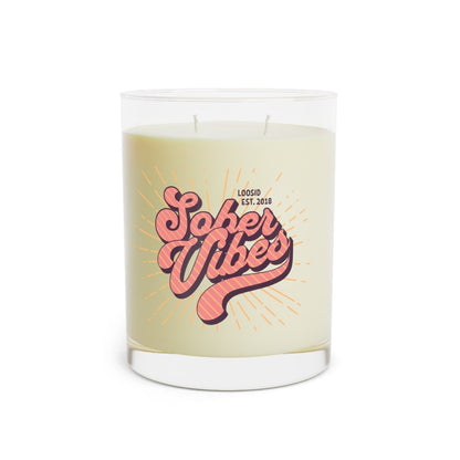 Loosid Sober Vibes Sobriety Sobriety Candle featuring the design