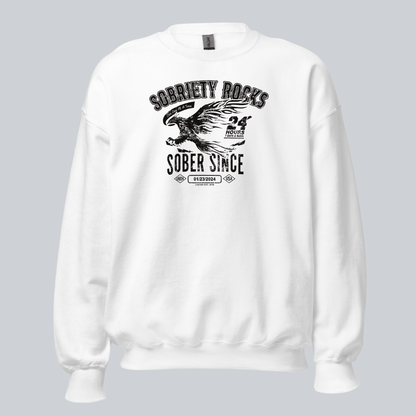 Sobriety Rocks | Women's Sober Since Sweatshirt with Custom Sobriety Date