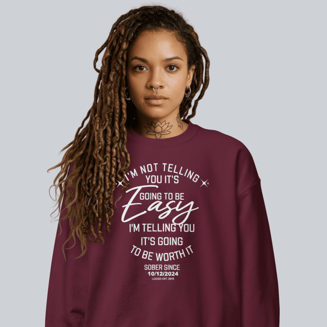 I’m Not Telling Sobriety Sweatshirt | Custom Recovery Date