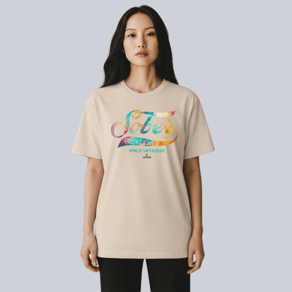 timeless sober t shirt clothing display