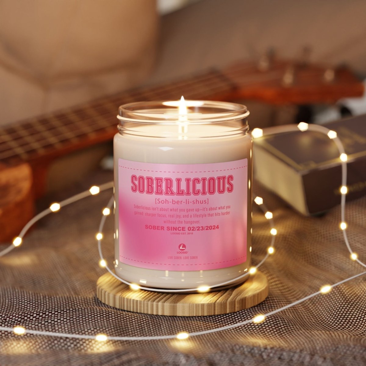 Soberlicious Scented Soy Candle