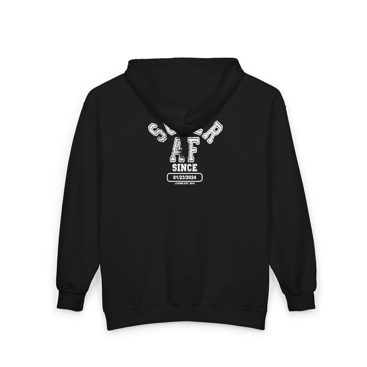 Recovery Zip Hoodie | Men's Sober AF Front & Back Print
