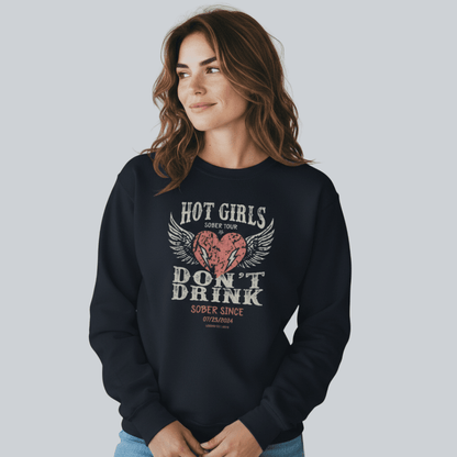 Hot Girls Sobriety Sweatshirt | Custom Recovery Date
