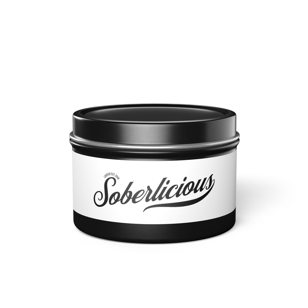 Soberlicious Tin Candle