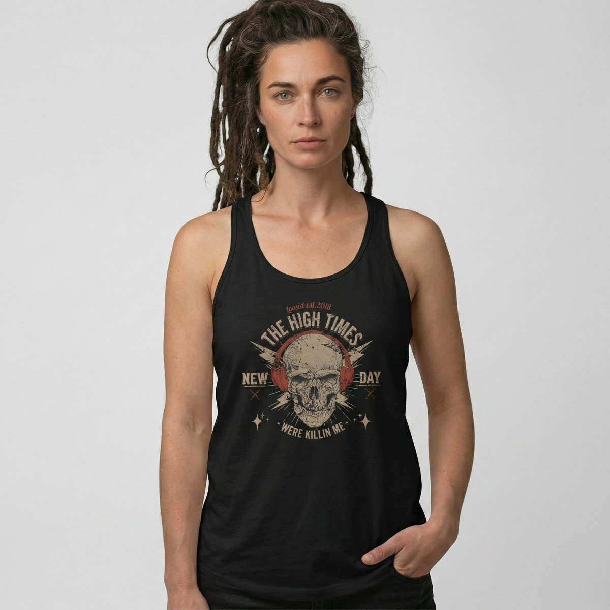 High Times Were Killing Me  Women's Racerback Tank