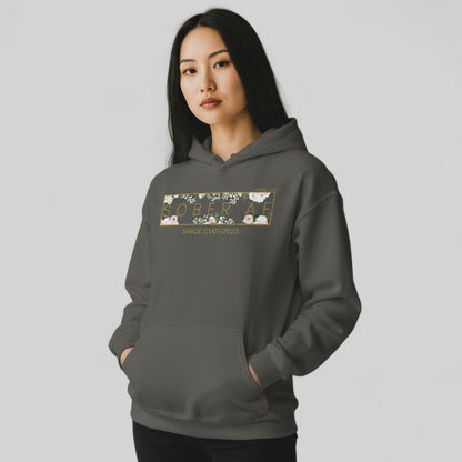 Recovery Hoodie | Women's Sober AF Flower Hoodie with Custom Date