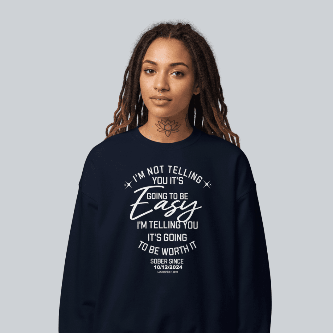 I’m Not Telling Sobriety Sweatshirt | Custom Recovery Date