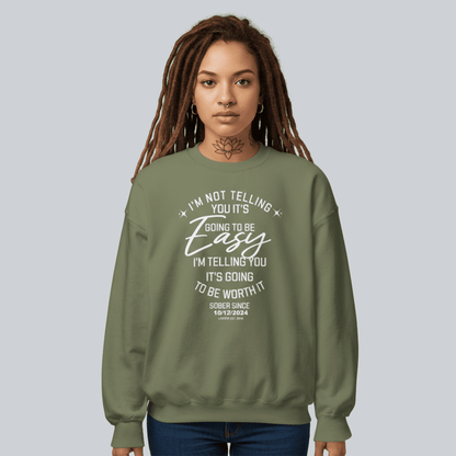 I’m Not Telling Sobriety Sweatshirt | Custom Recovery Date