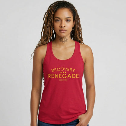 Recovery Renegade Sober Tank Top flat lay styled image (view 13)
