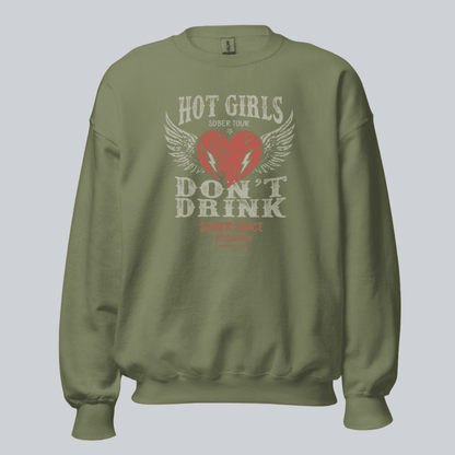 Hot Girls Sobriety Sweatshirt | Custom Recovery Date