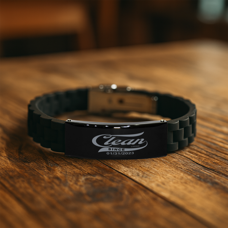 Clean and Sober Jewelry On table