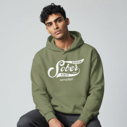 Recovery Hoodie | Sober Since Men's Hoodie with Custom Sobriety Date